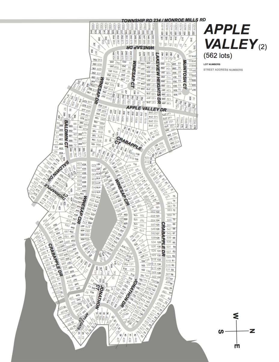 Apple Valley Lake Subdivision